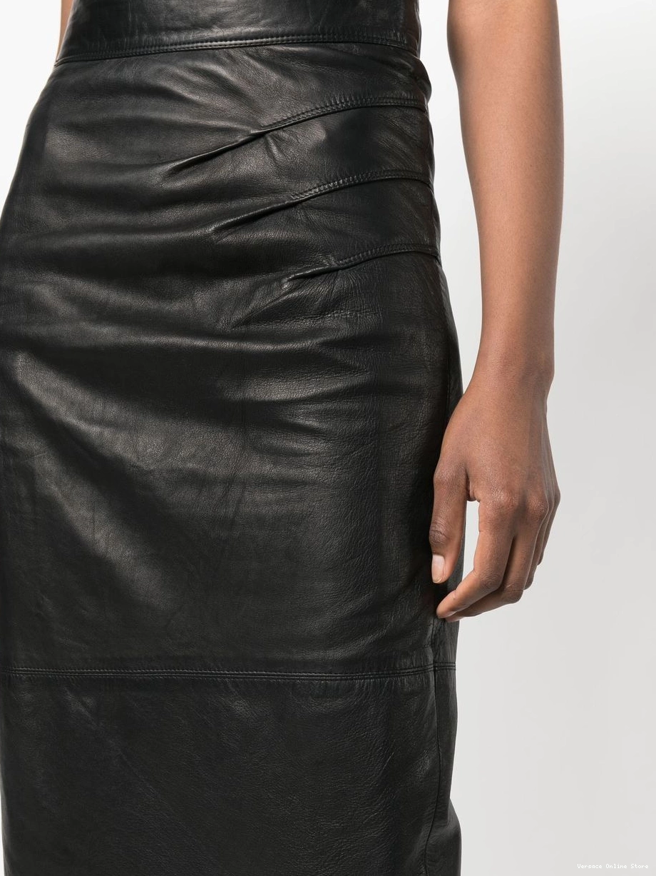Cheap leather Women 1970s skirt Versace pencil 0330